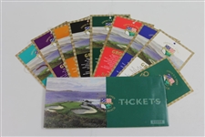 Complete Seven (7) Ticket Set to 2000 US Open at Pebble Beach - Tiger Woods Winner
