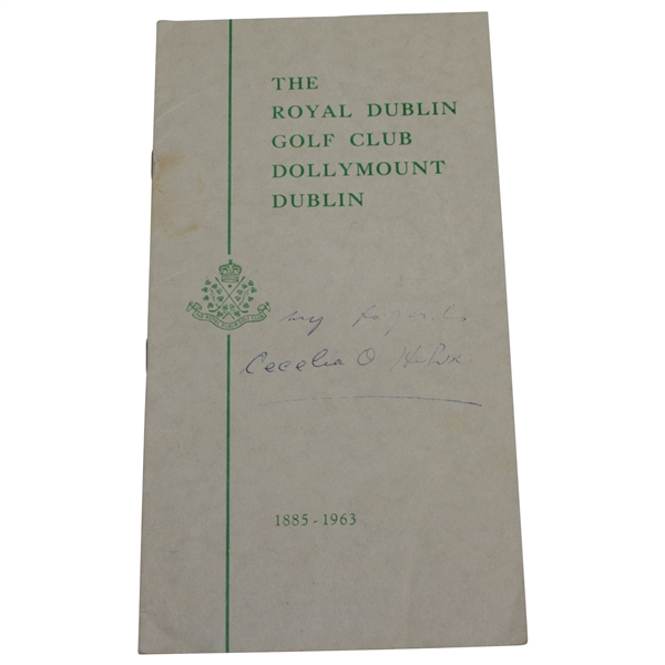 1885-1963 The Royal Dublin Golf Club Dollymount Dublin Booklet with Course Layout Map