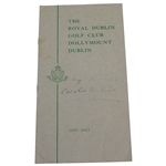 1885-1963 The Royal Dublin Golf Club Dollymount Dublin Booklet with Course Layout Map