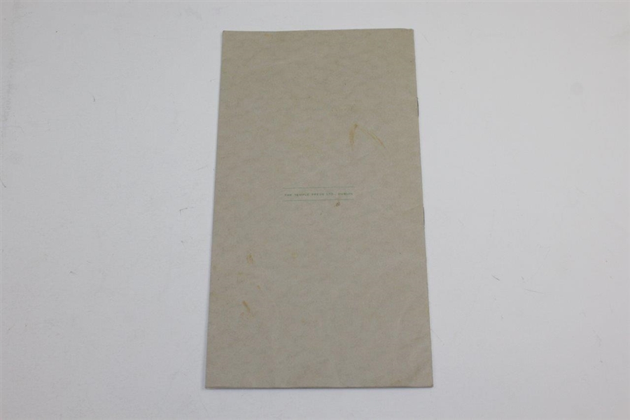 1885-1963 The Royal Dublin Golf Club Dollymount Dublin Booklet with Course Layout Map
