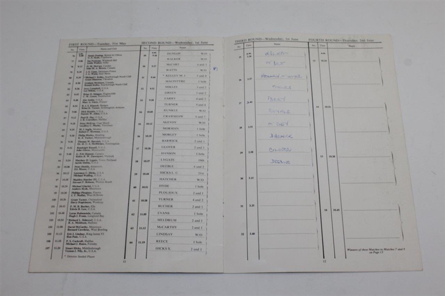 1977 The Amateur Championship at Ganton Golf Club Wednesday Program