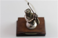 1940 Chicago Wholesale Liquor Assn. Golf Low Net Clock Trophy on Plinth - Unique