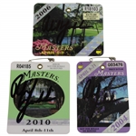 Phil Mickelson Signed 2004, 2006, & 2010 Masters SERIES Badges - Wow! JSA ALOA