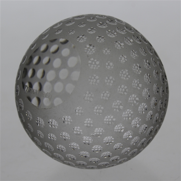 Tiffany & Co Luxury Leaded Crystal Art Glass Golf Ball Paperweight