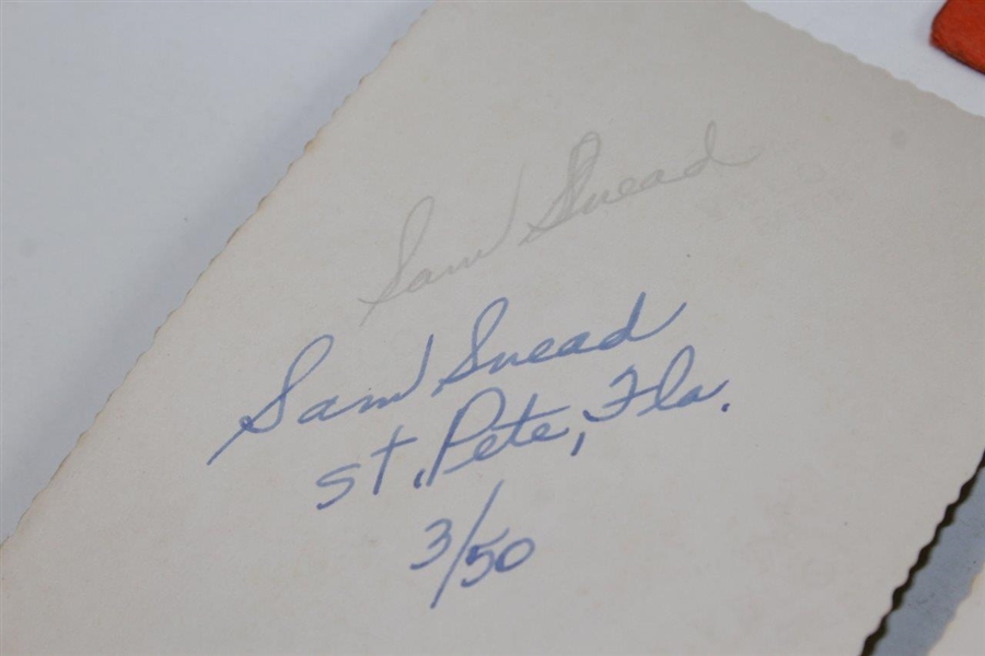 Three (3) Original Photos of Sam Snead in St. Pete in 1950 - One Signed JSA ALOA