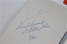 Three (3) Original Photos of Sam Snead in St. Pete in 1950 - One Signed JSA ALOA