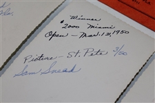 Three (3) Original Photos of Sam Snead in St. Pete in 1950 - One Signed JSA ALOA