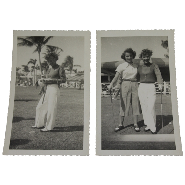 Marlene & Alice Bauer Original Golf Photos - Everglades Golf Course, Palm Beach, Fl. 1950