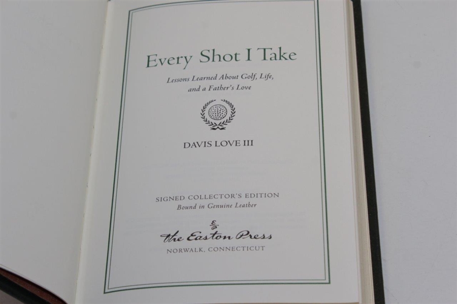 David Love III Signed Deluxe Signed Leather Edition 'Every Shot I Take' Book JSA ALOA