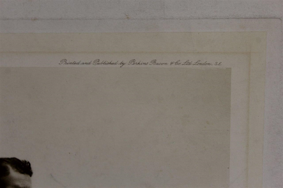 Harold H. Hilton Signed Large Format Print by Perkins Bacon & Co. JSA ALOA