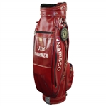 James Jim Garner Personal Nabisco Dinah Shore Red Golf Bag with 1987 Bel Air CC Bag Tag