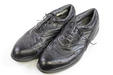 James Garner's Personal Last Pair Black FootJoy Golf Shoes with Member Shoe Shine Tag