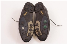 James Garner's Personal Last Pair Black FootJoy Golf Shoes with Member Shoe Shine Tag