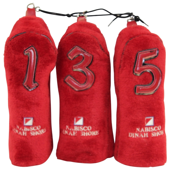 Three Nabisco Dinah Shore Gifted Red Head Covers - James Garner Collection