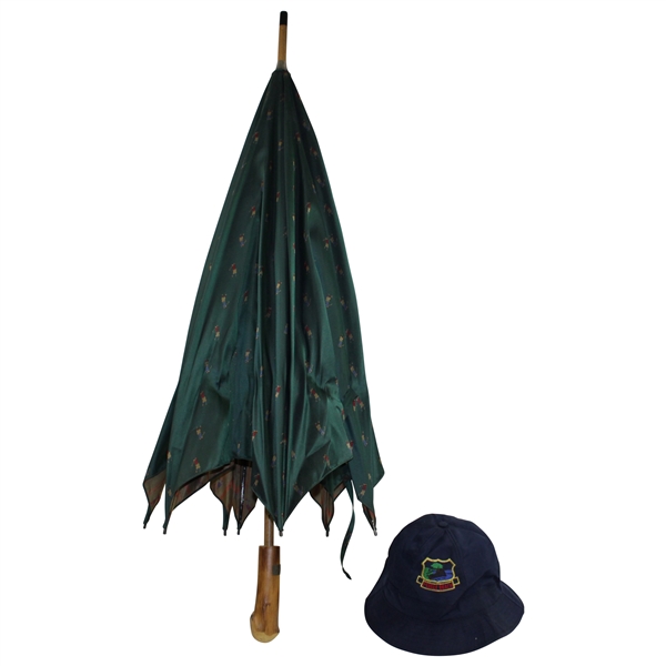 James Garner Personal Bobby Jones Co. Model Umbrella & Pebble Beach Bucket Hat