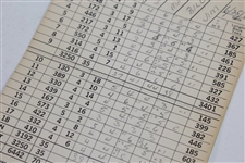 James Garner Personal Signed Pine Valley Golf Club 1980 Scorecard - Shot 79