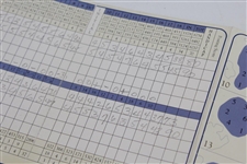 James Garner Personal Signed Bel-Air Country Club Scorecard - Shot 73 Penned & Signed by Mac Davis