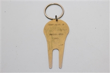Lee Trevino 1983 Phoenix Open Complimentary 24k Golf Plated Divot Tool - James Garner Collection