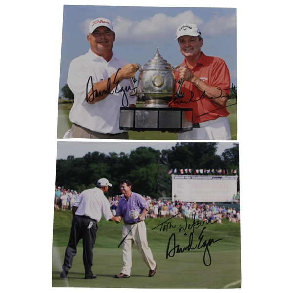 Tom Watson & David Eger Signed Photo at PGA Senior Championship 8x10 Photo JSA ALOA