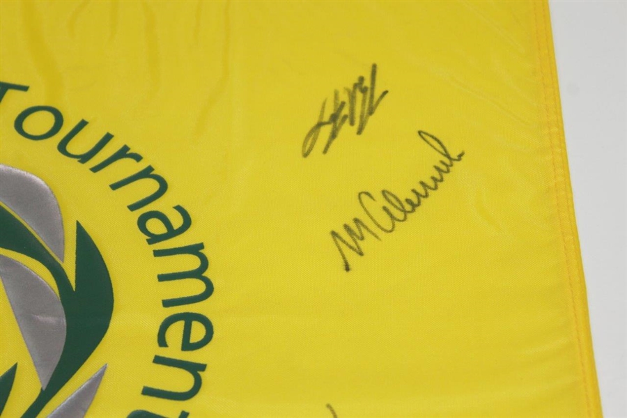 Jack Nicklaus, Langer, Calcavecchia, & others Signed The Memorial Tournament Embroidered Flag JSA ALOA