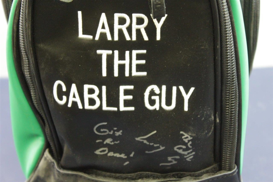 Larry Git-R-Done! The Cable Guy Signed NBC Sports Vessel American Century Championship Golf Bag JSA ALOA