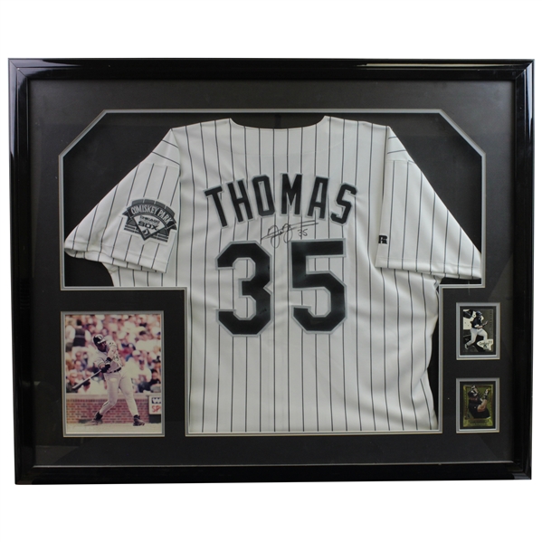 Frank Thomas Signed Chicago White Sox #35 Jersey - Framed JSA ALOA