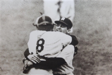 Yogi Berra & Don Larson Signed Framed Black & White Photo - Framed JSA ALOA