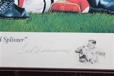 Ted Williams Signed The Splendid Splinter Ltd Ed George Wright Print - Framed JSA ALOA