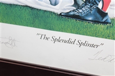 Ted Williams Signed The Splendid Splinter Ltd Ed George Wright Print - Framed JSA ALOA