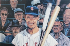 Ted Williams Signed The Splendid Splinter Ltd Ed George Wright Print - Framed JSA ALOA