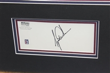 Tiger Woods Danny Day Ltd Ed Art Display with Signed Woods Cut - Framed JSA ALOA