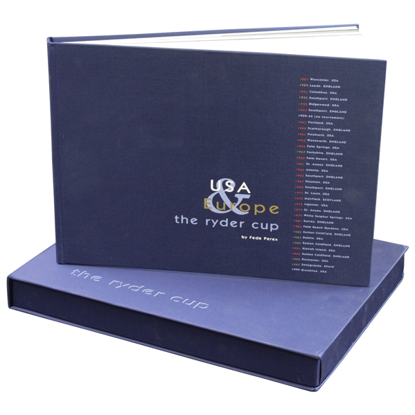 1999 Ryder Cup at Brookline Deluxe Special Ltd. Ed. Book for PGA by Fede Perez in Clamshell Slipcase