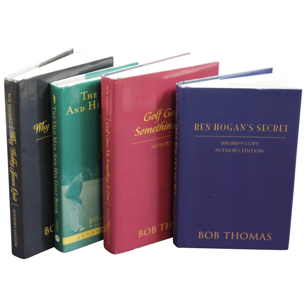 Set of Four (4) Ltd Ed & Signed Bob Thomas Books - 'Why Jones Quit', 'Hogan's Secret', & Two others