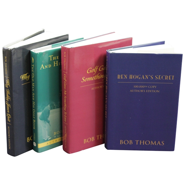 Set of Four (4) Ltd Ed & Signed Bob Thomas Books - Why Jones Quit, Hogans Secret, & Two others