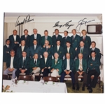 Arnold Palmer, Jack Nicklaus, & Gary Player Big 3 Signed Masters Champs Dinner Photo JSA ALOA