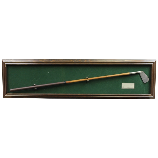 Walter Hagen Replica Mid-Mashie Presented at the 1977 Memorial Tournament with Display