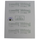 Jack Nicklaus Signed Scorecards From The 1986 Masters - Fanatics/Golden Bear Authentication Stickers