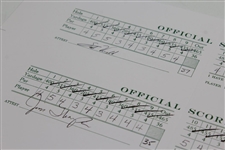 Jack Nicklaus Signed Scorecards From The 1986 Masters - Fanatics/Golden Bear Authentication Stickers