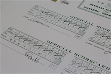 Jack Nicklaus Signed Scorecards From The 1986 Masters - Fanatics/Golden Bear Authentication Stickers