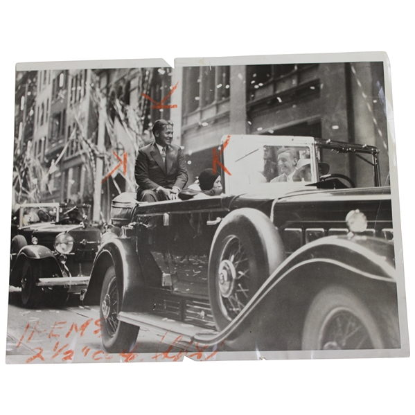 Bobby Jones 1930 New York Ticker Tape Parade 8x10 Press Photo - OPEN & The Amateur