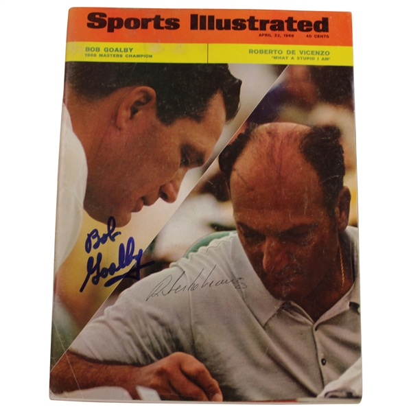 Bob Goalby & Roberto de Vicenzo Dual Signed 4/22/1968 Sports Illustrated JSA #L41483