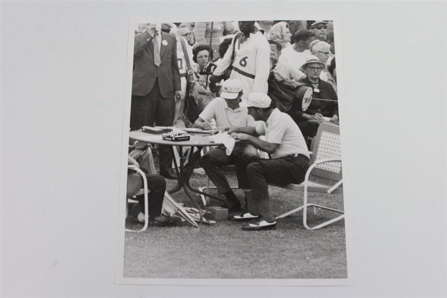 Two Roberto de Vicenzo 1968 Masters Press Photos - What a stupid I am Moment