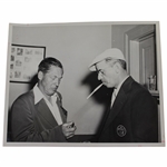Bobby Jones & Clifford Roberts in Green Jackets at Augusta National Golf Club Press Photo - 1957