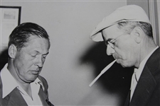 Bobby Jones & Clifford Roberts in Green Jackets at Augusta National Golf Club Press Photo - 1957
