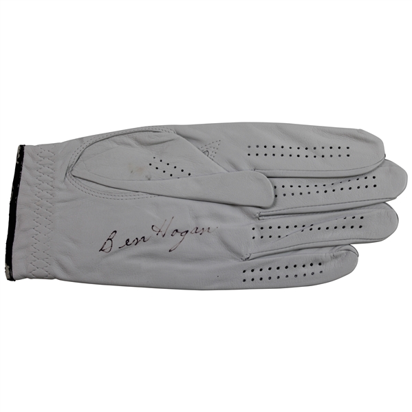 Ben Hogan Signed Hogan 1 Left Handed White Golf Glove JSA FULL #Y33912