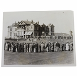 1933 Walter Hagen OPEN at The Old Course, St. Andrews with R&A Clubhouse Press Photo