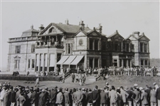 1933 Walter Hagen OPEN at The Old Course, St. Andrews with R&A Clubhouse Press Photo