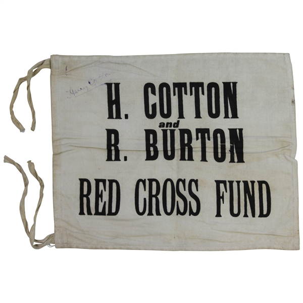 Henry Cotton Signed Ryder Cup/Red Cross Fund Flag - Rare JSA FULL #X26646