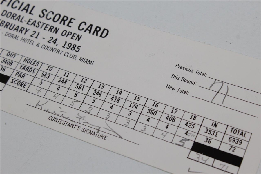 Jack Nicklaus Signed 1985 Doral-Eastern Open Official Scorecard - Marker JSA ALOA