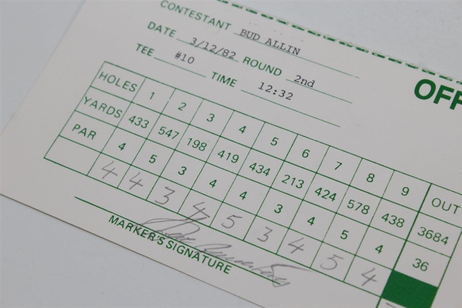 Seve Ballesteros Signed 1982 Honda Inverrary Classic Official Scorecard - Marker JSA ALOA